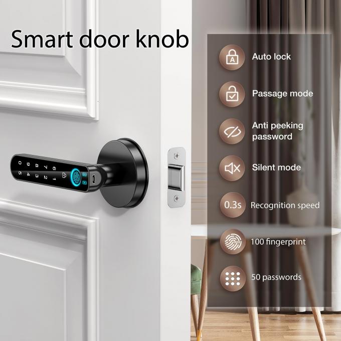 Amazon.com: Fingerprint Door Lock, Smart Door knob,biometric Door Lock，with  passcode keypad keyless Entry Door Handle，for Bedroom Home Hotel Office  Apartment Blac : Tools & Home Improvement