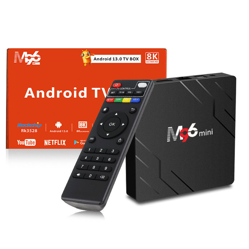 टिकाऊ स्मार्ट टीवी बॉक्स M96 मिनी H.265 4K 75fps 10 बिट 2.4G 5G BT5.0WIFI6