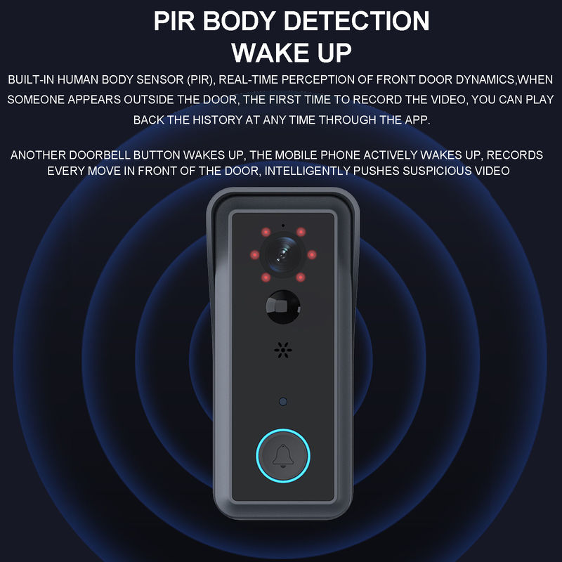 होम सिक्योरिटी वायरलेस रिंग डोरबेल वीडियो स्मार्ट वाईफाई डोरबेल 1080P कैमरा इंटरकॉम के साथ वायरलेस डोरबेल